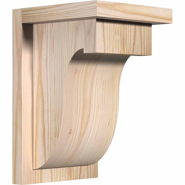 Ekena Millwork Del Monte Smooth Corbel w/Backplate, Douglas Fir, 7 1/2"W x 8"D x 12"H COR08X08X12DEL01SDF - main